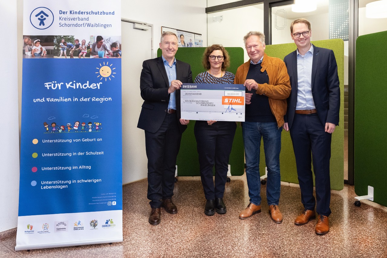 STIHL spendet an Kinderschutzbund 10.000 Euro